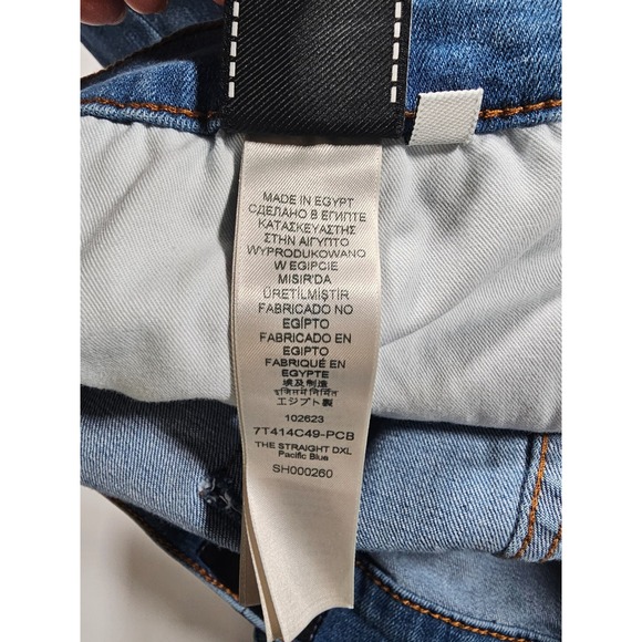 7 for all mankind Men's Sz 46 The Straight DXL Pacific Blue Jeans - Picture 10 of 14